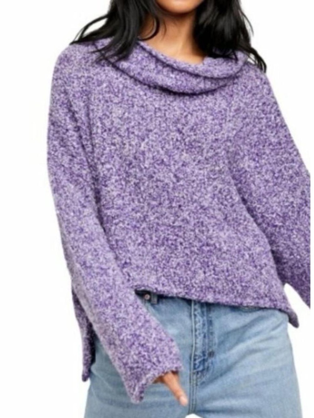 FREE PEOPLE | Purple Cozy Cowl Neck Women’s Sweater